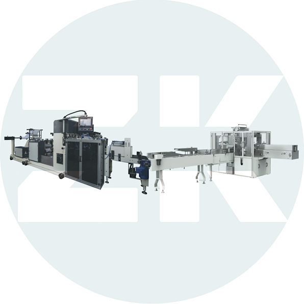 ZK-EVA-PM Полностью автоматический станок для складывания салфеток с функцией автоматической передачи салфеток на упаковку и их упаковки